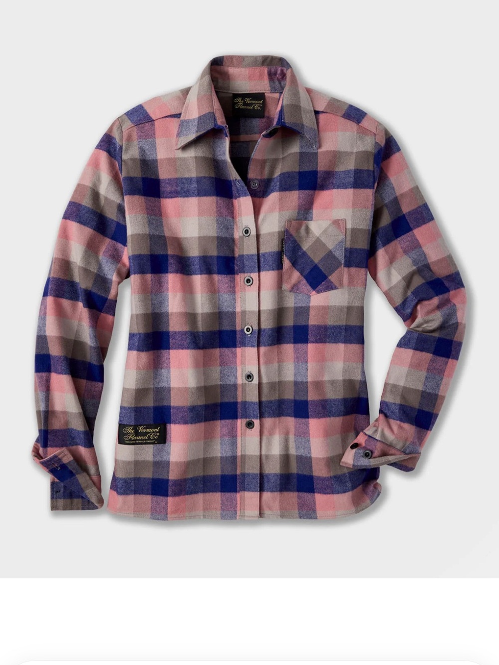 Vermont Flannel Company Women’s Classic Flannel Shirt Forge Check Size XXL
